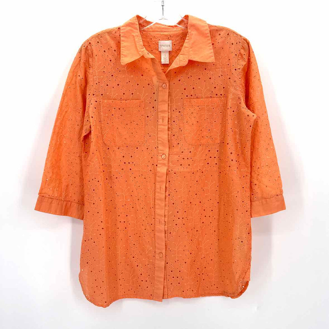 Size M Chico's Orange Shirt