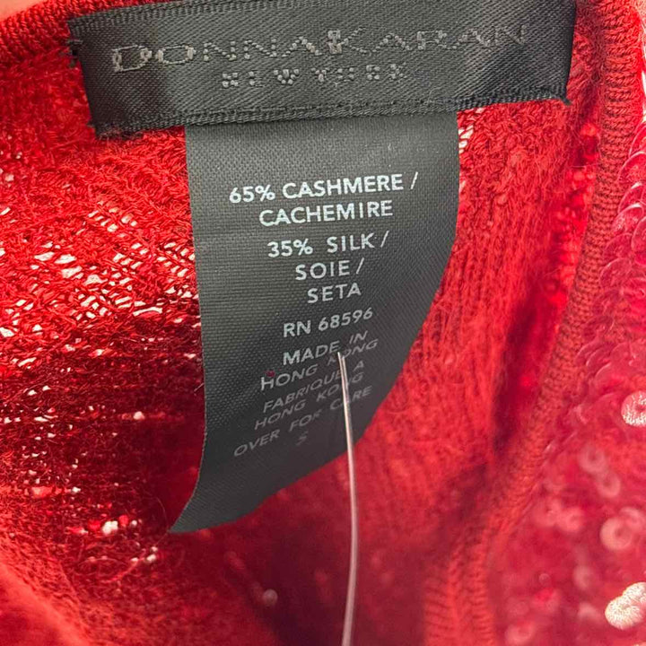 Size S DONNA KAREN Red Cashmere Shirt