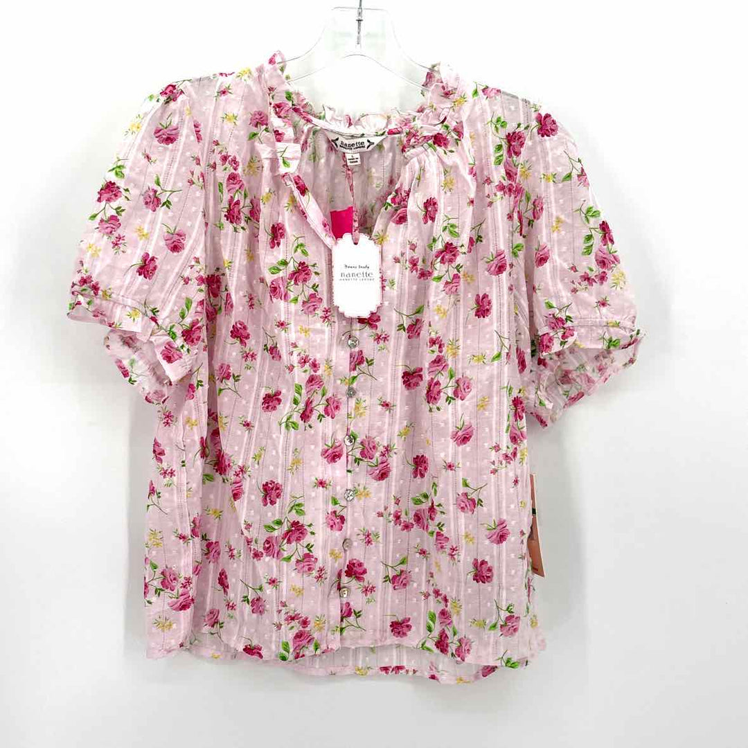 Size L NANETTE LEPORE Pink Shirt