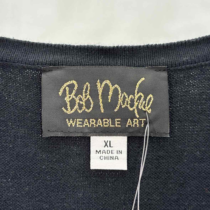 Size XL BOB MACKIE Black Knit Vest
