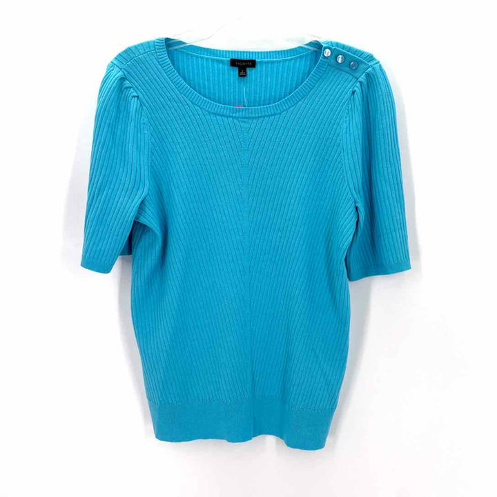 Size L Talbots Turquoise Knit Sweater