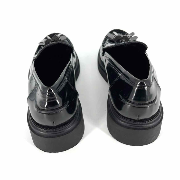 Shoe Size 39 ZARA Black PATENT Loafers
