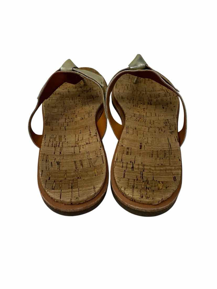 Shoe Size 9 KORK EASE Gold Leather Sandals