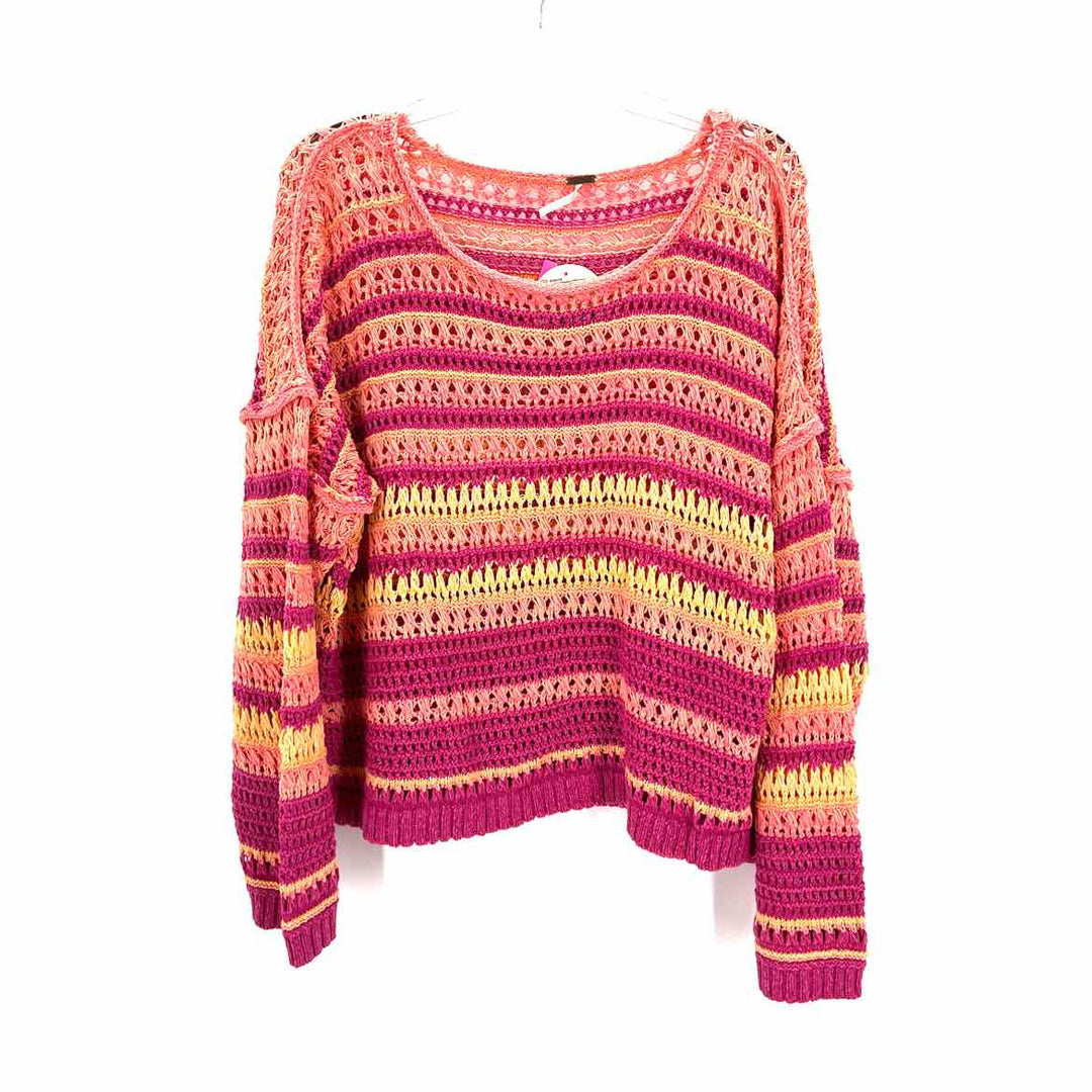 Size XL FREE PEOPLE Peach Knit Sweater