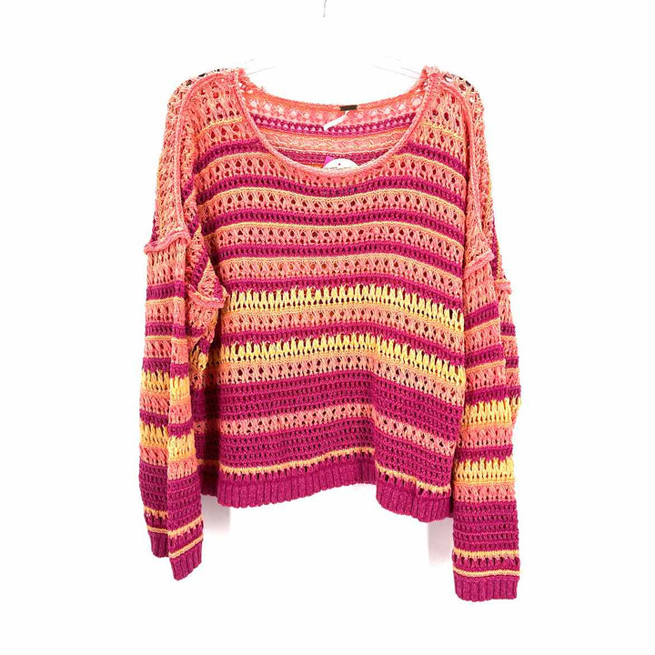 Size XL FREE PEOPLE Peach Knit Sweater
