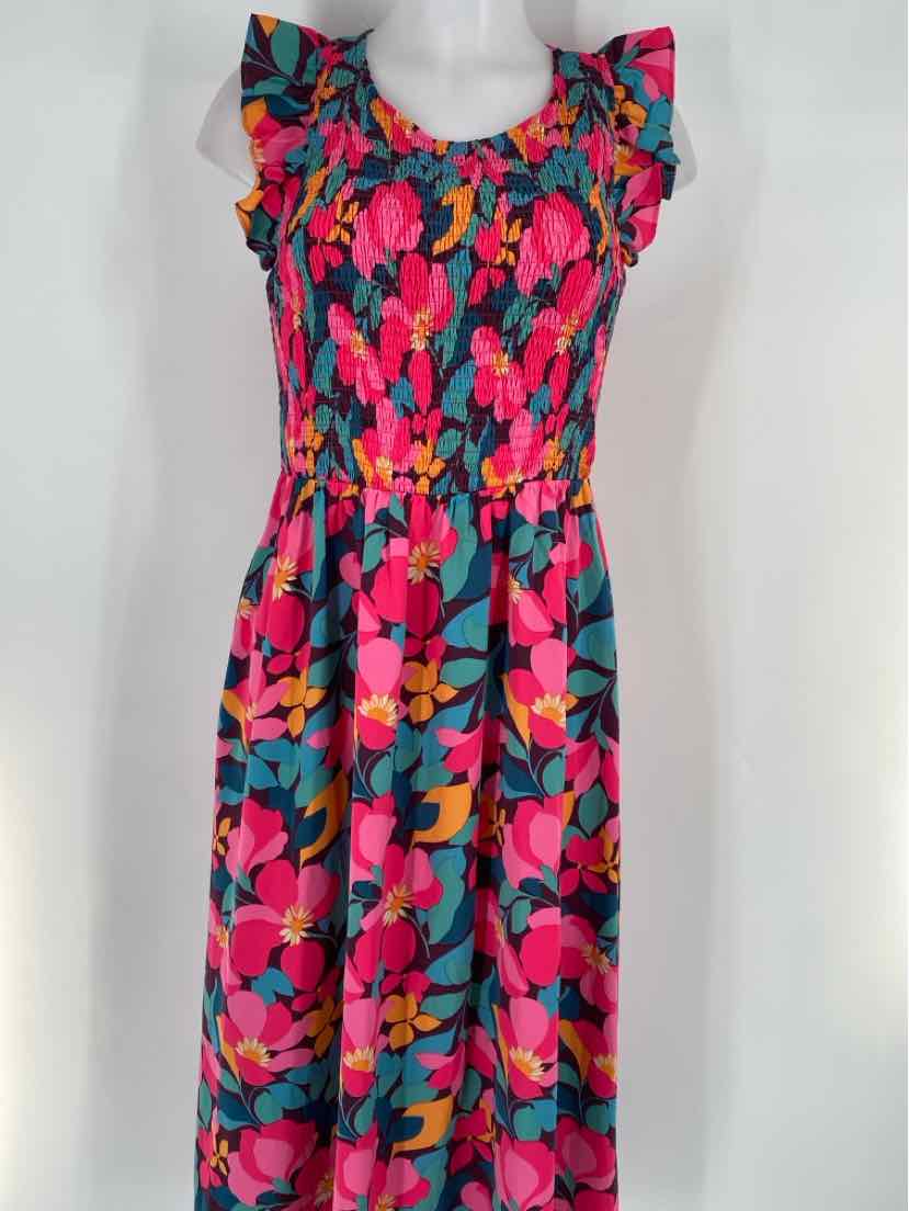 Size M MELLODAY PINK PRINT Dress