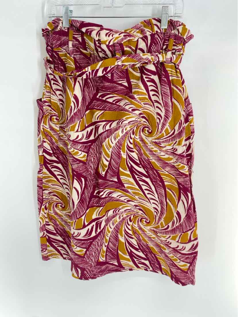 Size L Anthropologie Burgundy Skirt