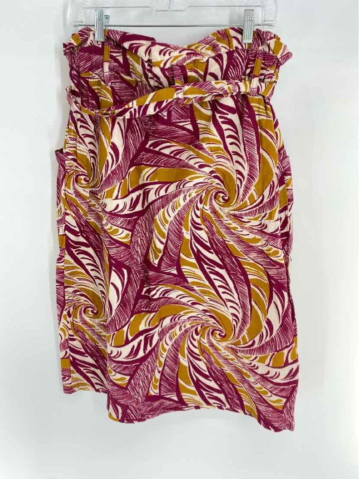 Size L Anthropologie Burgundy Skirt
