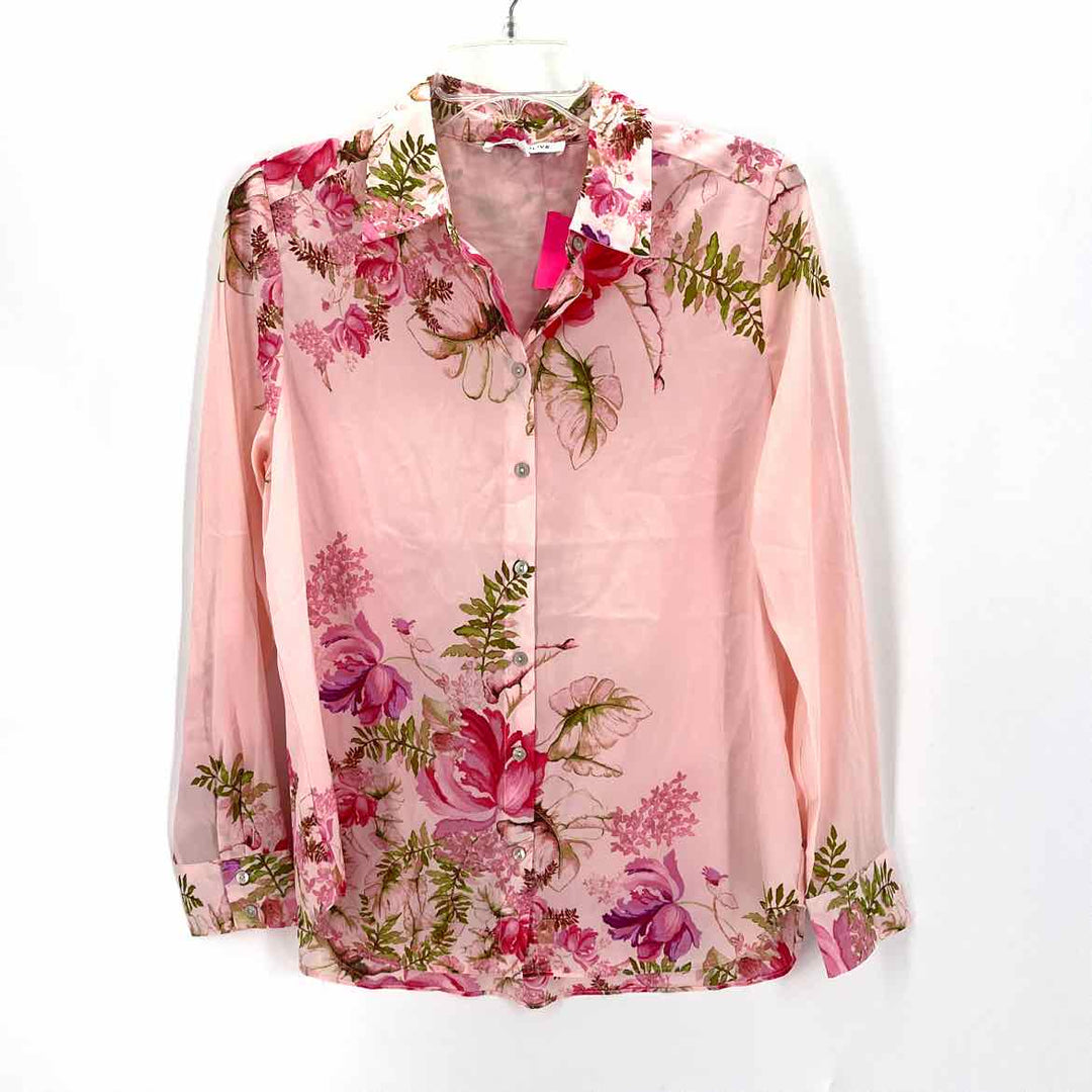 Size M ROSE + OLIVE Pink Shirt