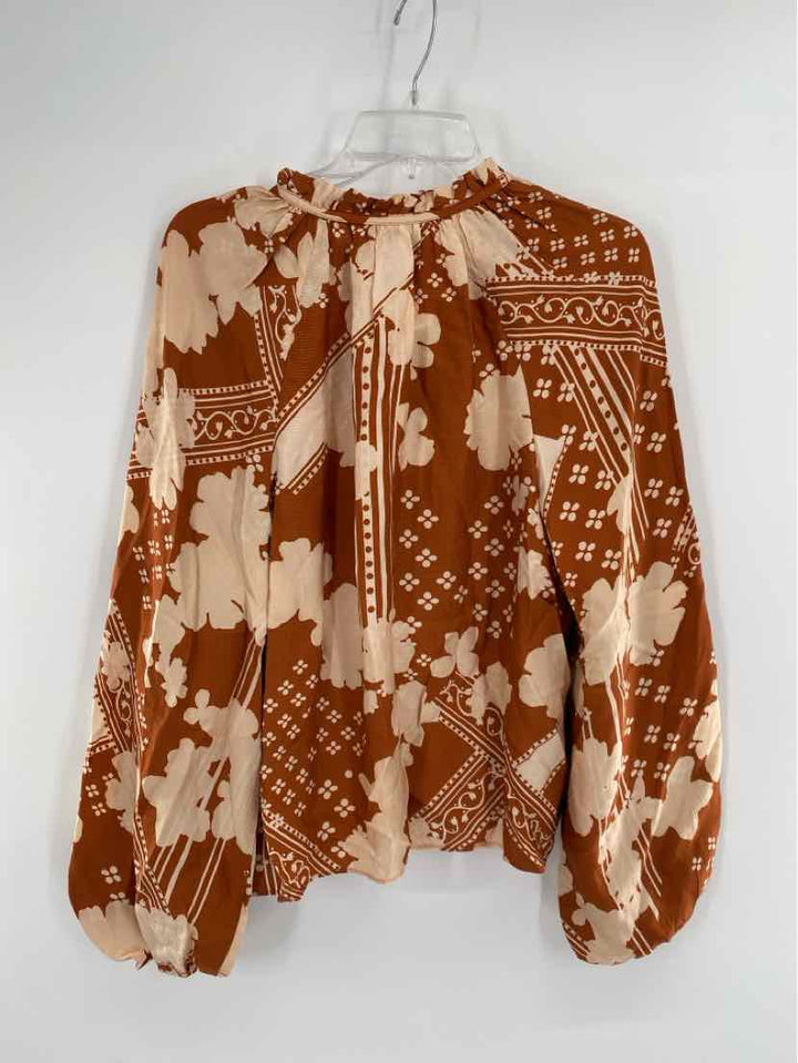 Size S Ramy Brook Brown Silk Shirt
