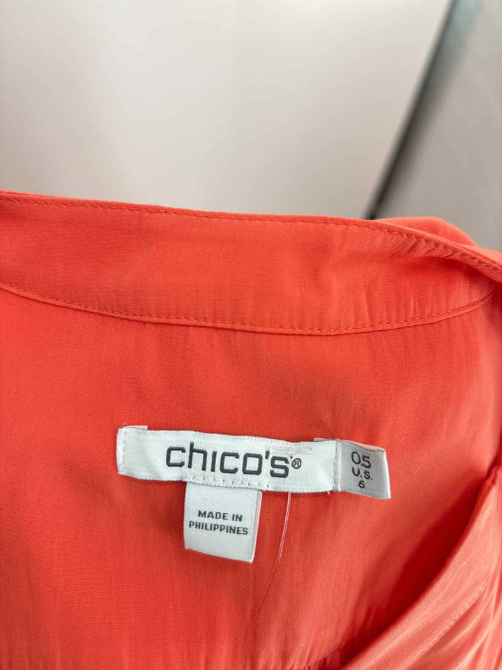 Size 6 Chico's Orange Dress