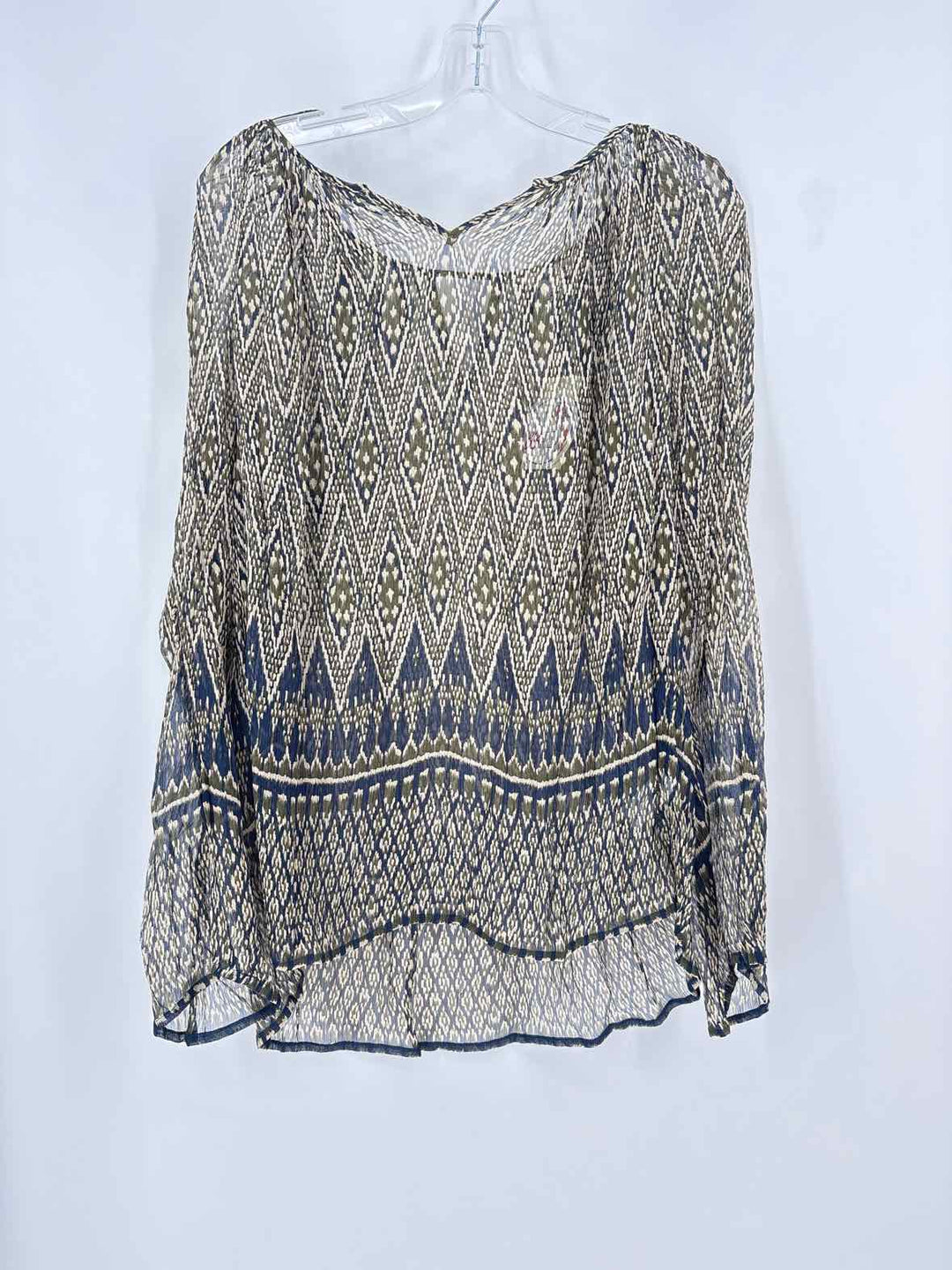 Size L LUCKY Green Print Shirt
