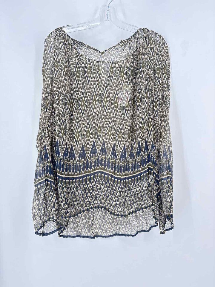 Size L LUCKY Green Print Shirt