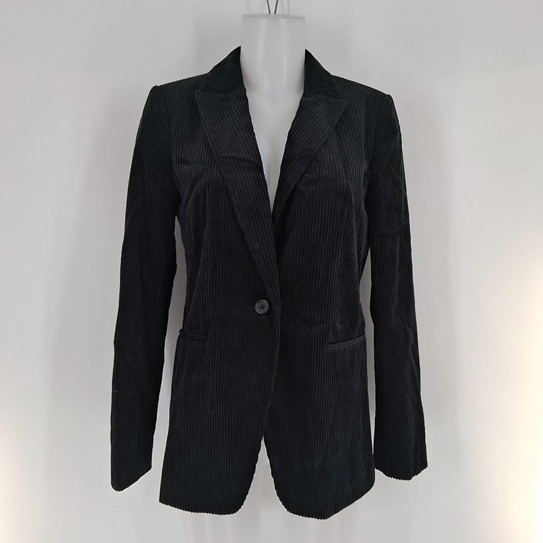 Size 6 Banana Republic Black Velour Blazer