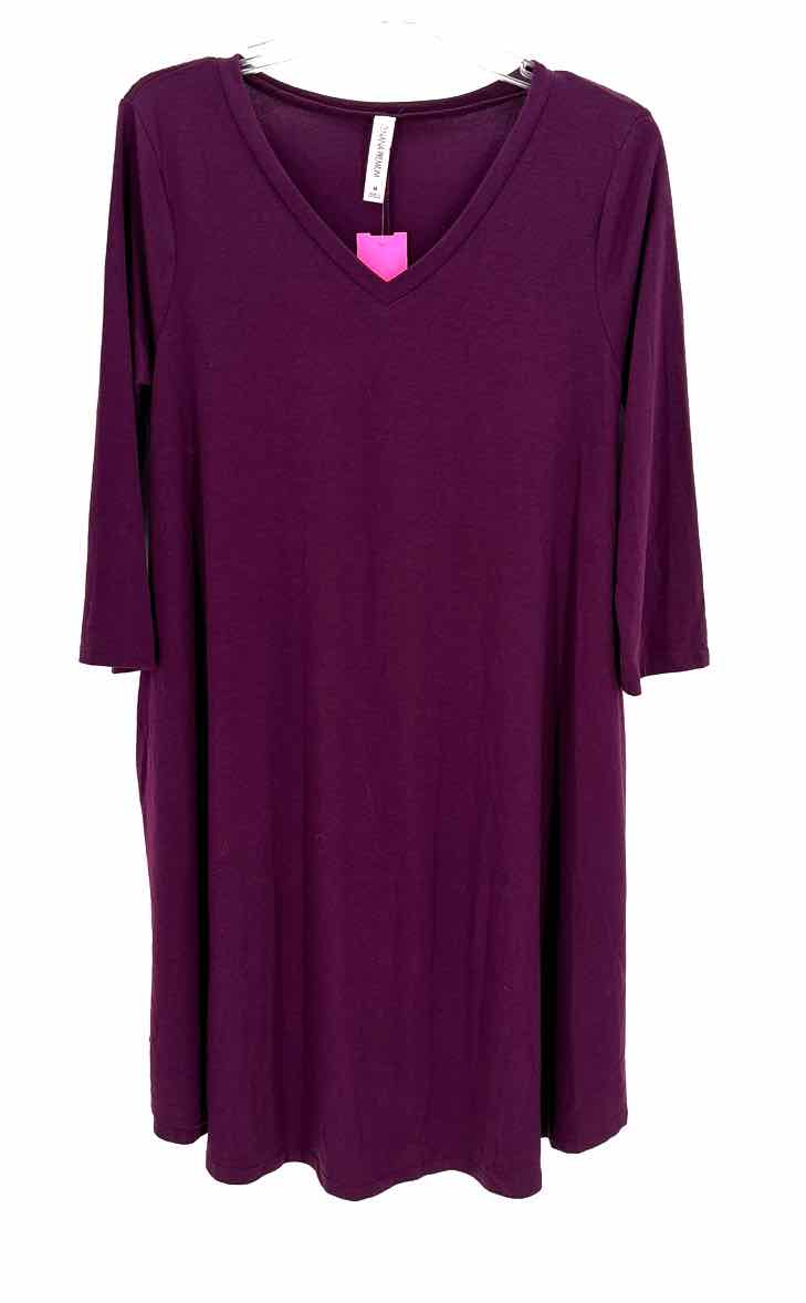Size M ZENANA Purple Cotton Dress