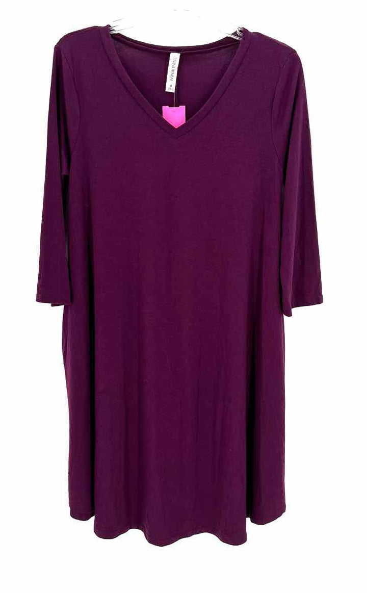 Size M ZENANA Purple Cotton Dress