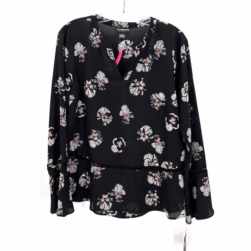 Size S LIZ CLAIBORNE Black Shirt