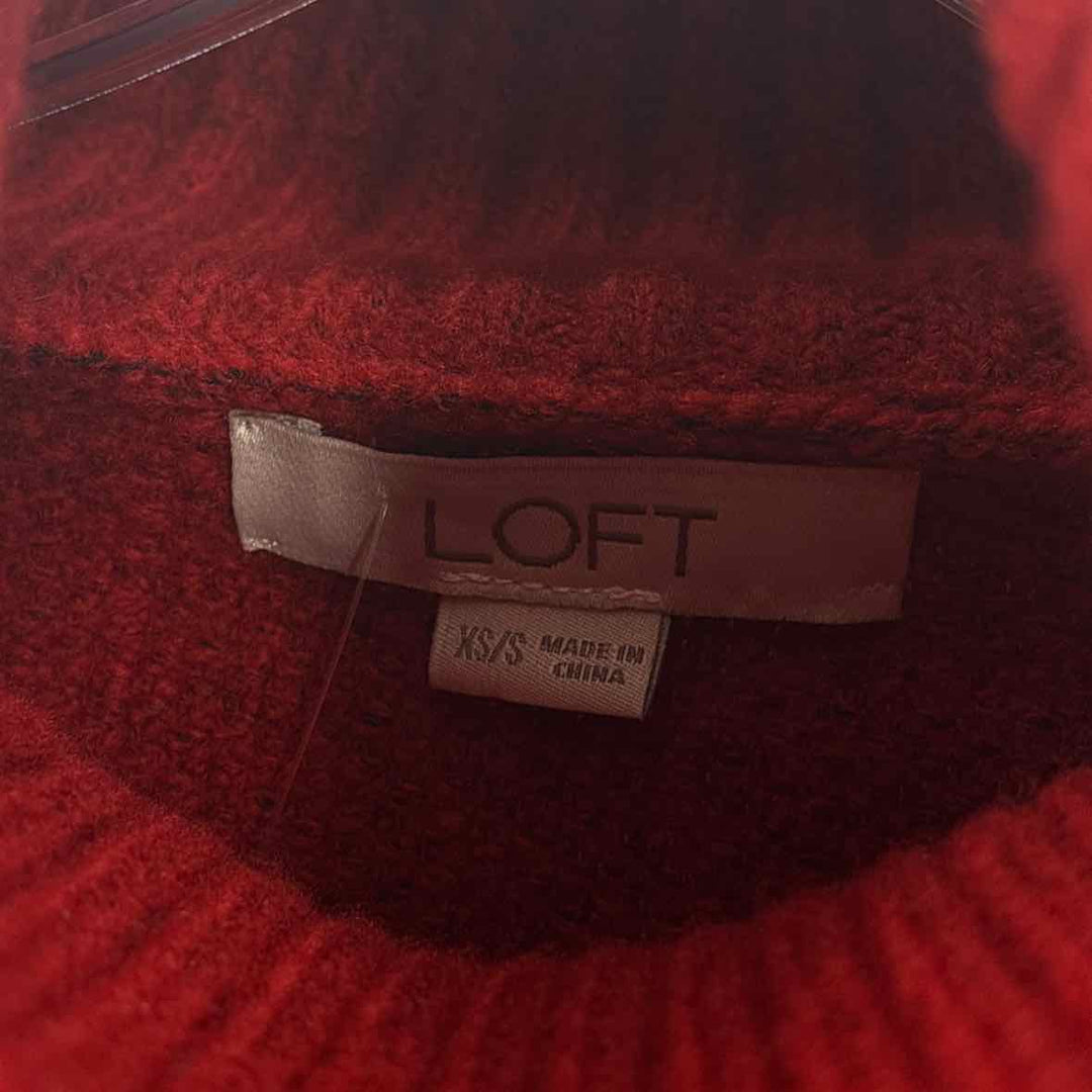Size XS/S LOFT Red Knit Sweater