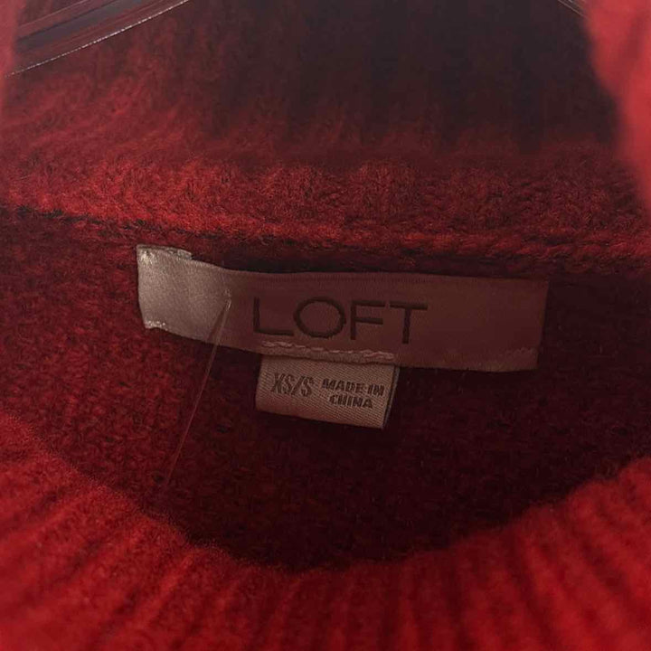 Size XS/S LOFT Red Knit Sweater