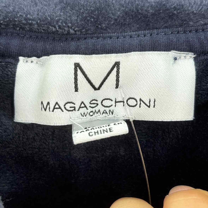 Size 1X MAGASCHONI Navy Velour 2 PC Dress