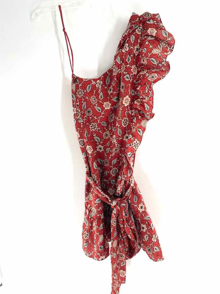 Size S Red Print Dress