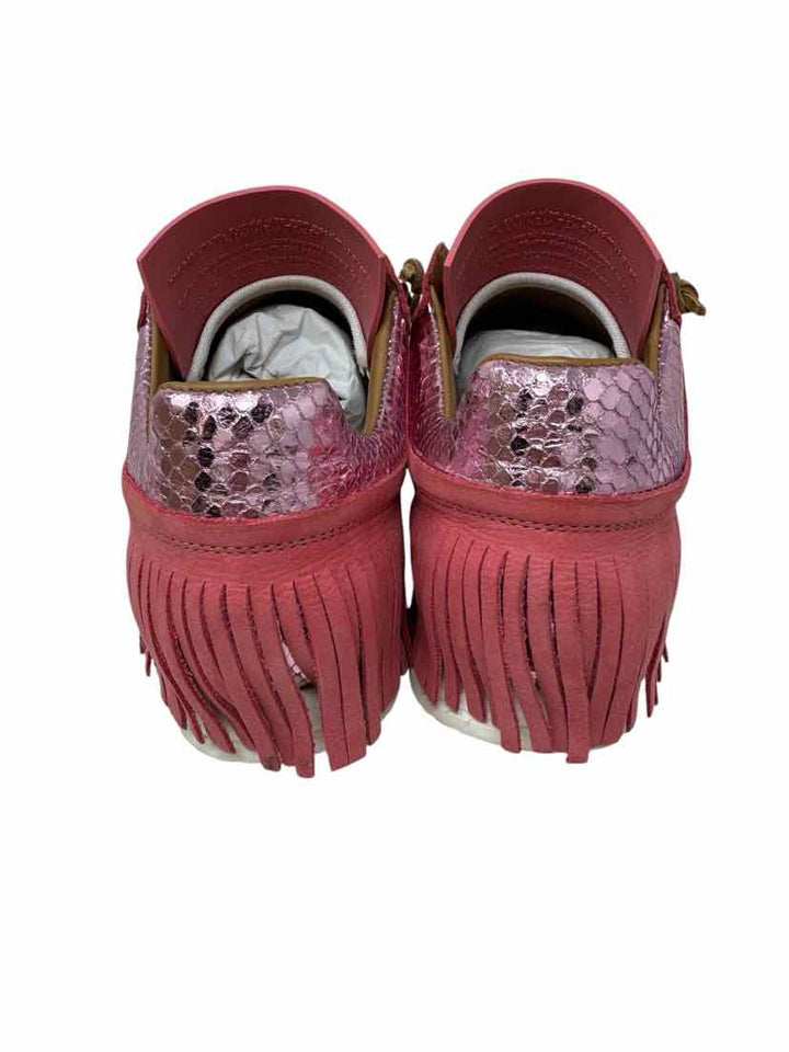 Shoe Size 38 Esseutesse Pink Leather Sneakers