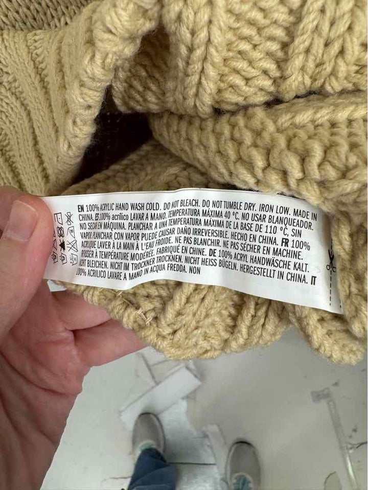 Size S ENGLISH FACTORY Tan Knit Sweater
