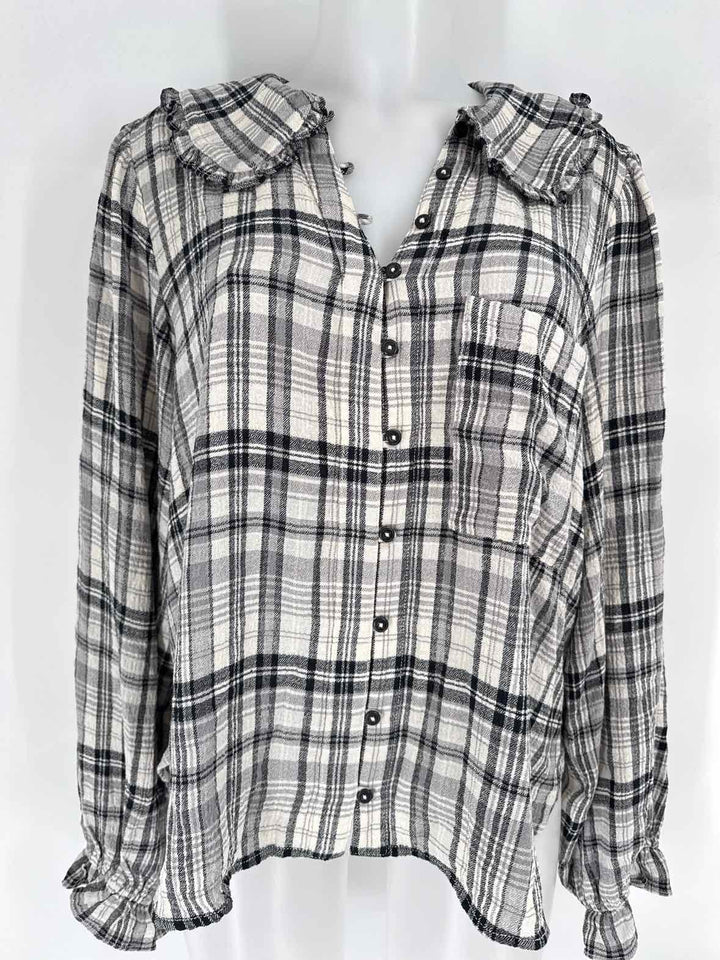 Size L Pilcro & the Letterpress Gray Shirt