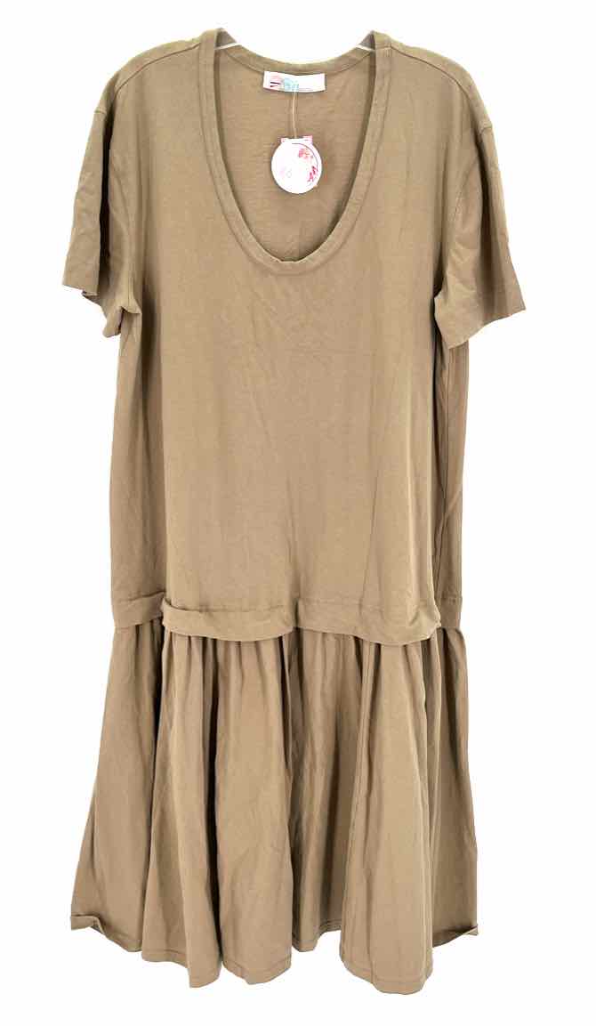 Size L FREE PEOPLE Olive Cotton Dress