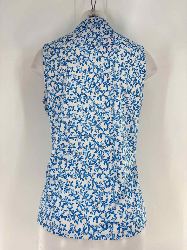 Size L TOMMY BAHAMA Blue Print Shirt