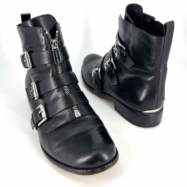 Shoe Size 10 Michael Kors Black Leather Boots
