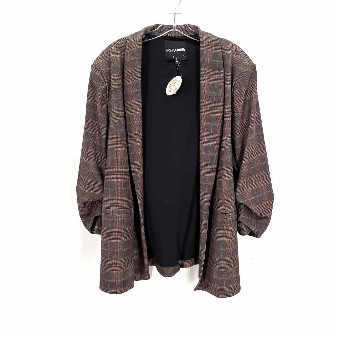 Size 2X FASHION NOVA Brown Blazer