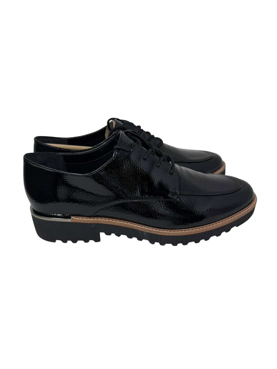 Shoe Size 10 FRANCO SARTO Black PATENT Flats