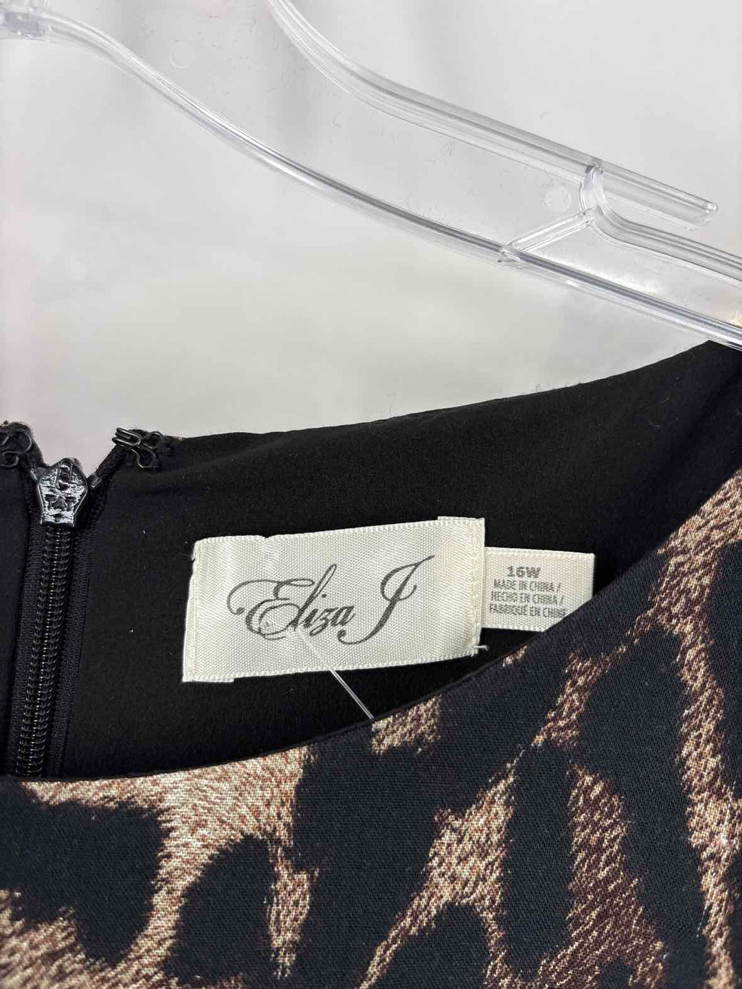 Size 16 ELIZA J Brown Print Dress