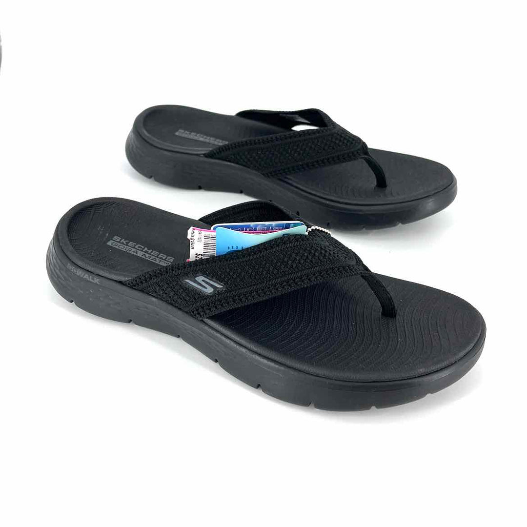 Shoe Size 8 Sketchers Black Knit Sandals