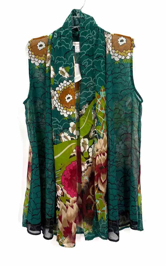 Size One Size Coldwater Creek Green Print Jacket
