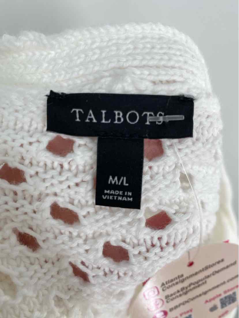 Size M/L Talbots White Knit Sweater
