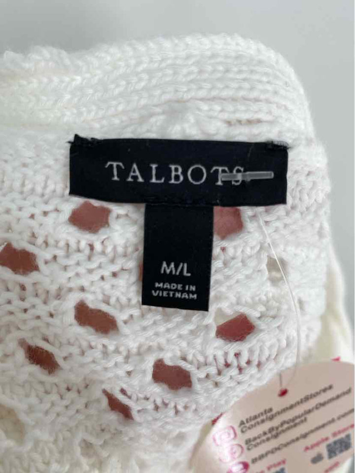 Size M/L Talbots White Knit Sweater