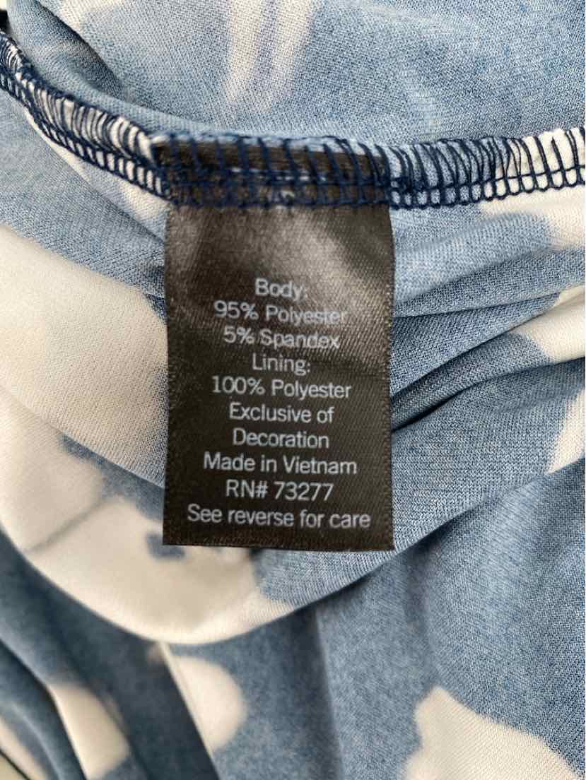 Size 1X SIMPLY VERA WANG Navy Print Dress