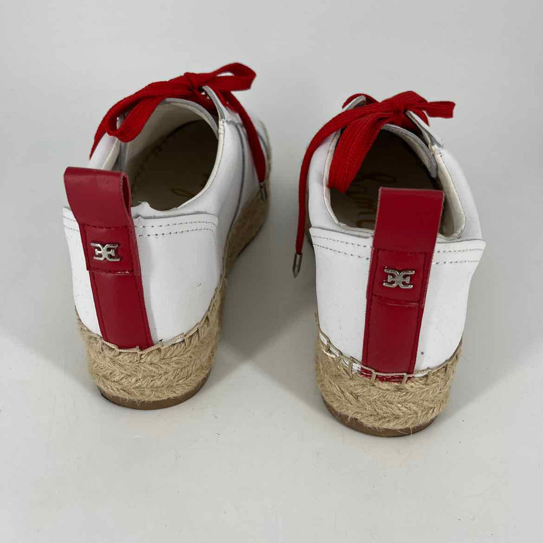 Shoe Size 7.5 Sam Edeleman White Leather Sneakers