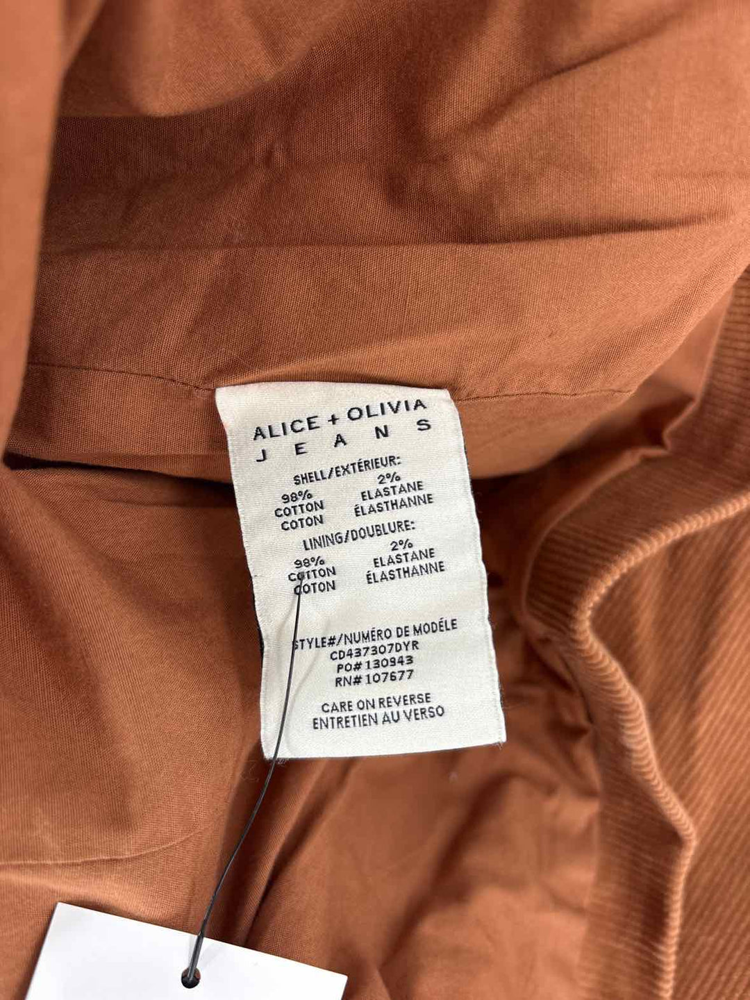 Size 12 Alice + Olivia Brown Corduroy Blazer