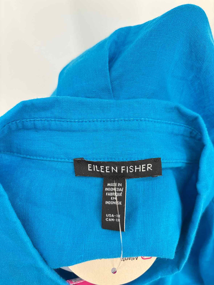 Size 1X Eileen Fisher Blue Shirt