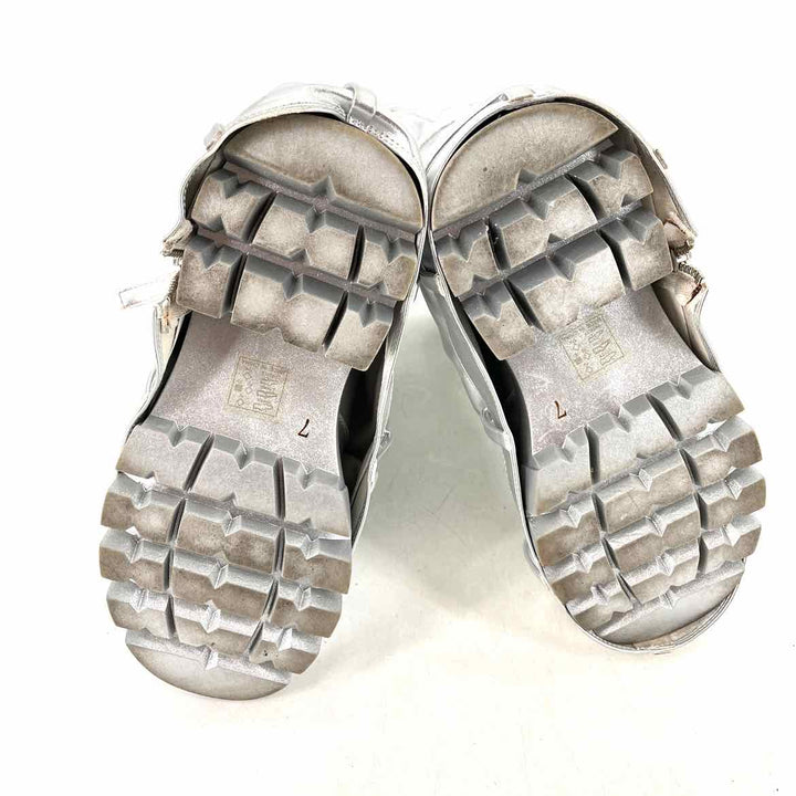 Shoe Size 7 AZALEA WANG Silver Boots