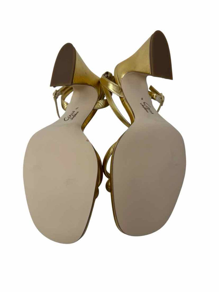 Shoe Size 11 Sam Edeleman Gold Leather Sandals