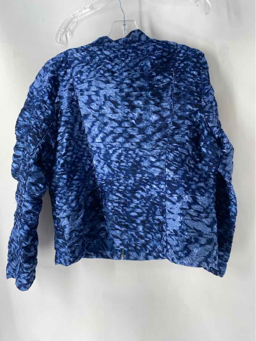 Size L Chico's Blue Print Jacket