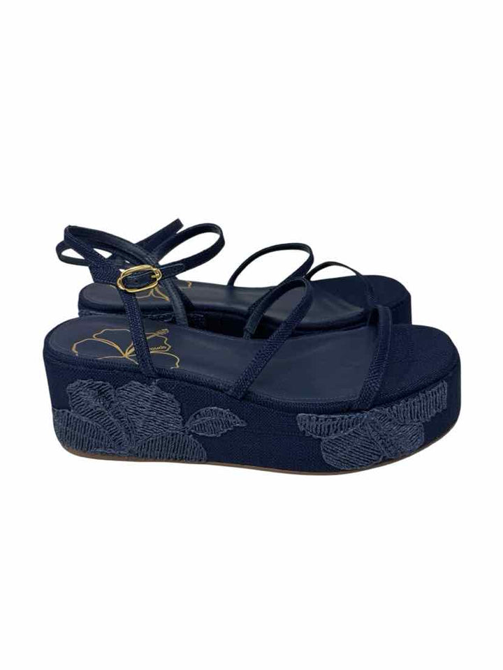 Shoe Size 9.5 LARROUDE Navy Sandals