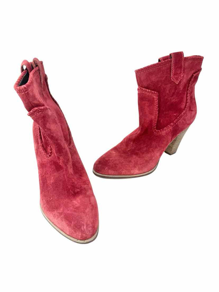 Shoe Size 7.5 KARL LAGERFELD Wine Suede Boots