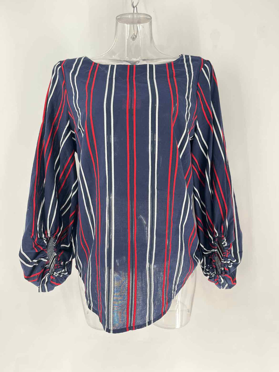 Size M CABI Navy Print Shirt