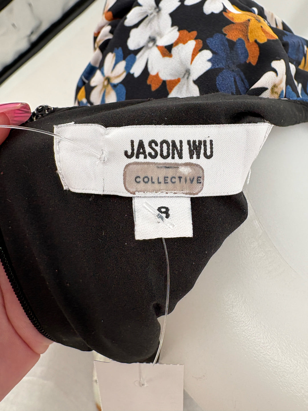 Size 8 Black Print Dress