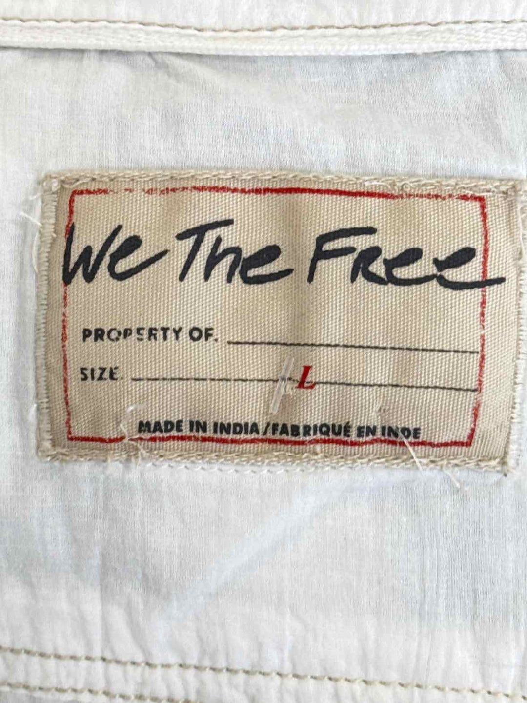 Size L WE THE FREE White Shirt